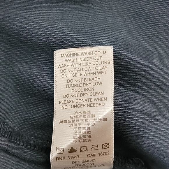 Levi's Girl's Long-Sleeve Button-Up Blue Chambray Shirt Dress 12 - Picture 12 of 14